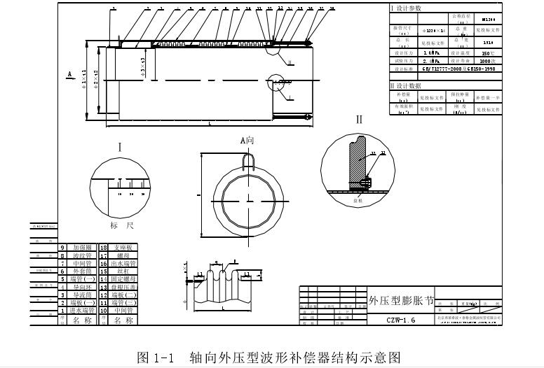 轴向型波形补偿器的结构特点和工作原理